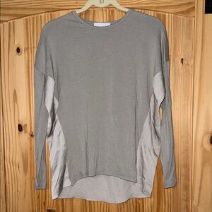 Casual Gray Long Sleeve Top